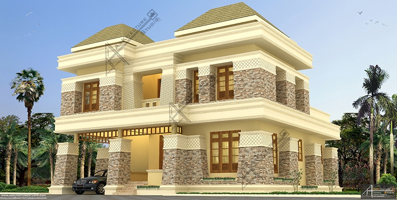 colonial bungalow design, modern house plan, naksha architect