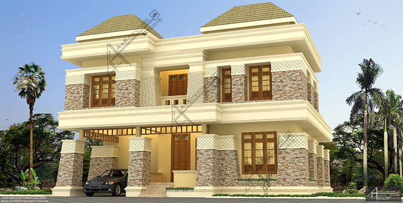 colonial bungalow design, modern house plan, naksha architect
